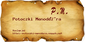 Potoczki Menodóra névjegykártya